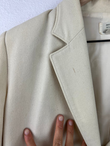 CREAM WOOL BLAZER