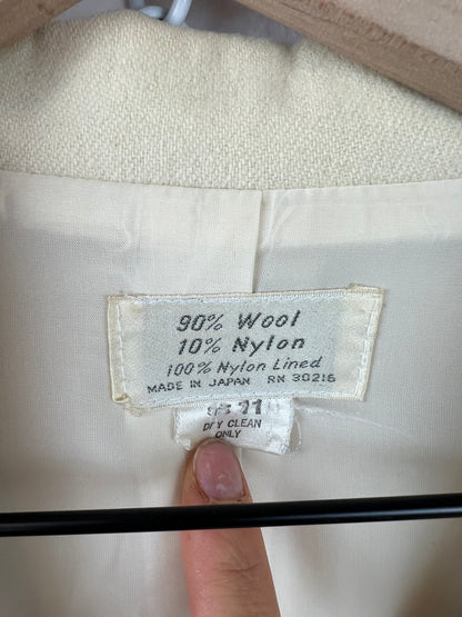 CREAM WOOL BLAZER