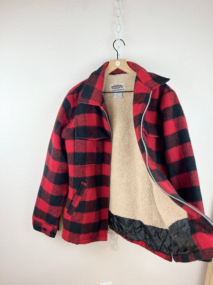 PLAID FUR LINED JACKET