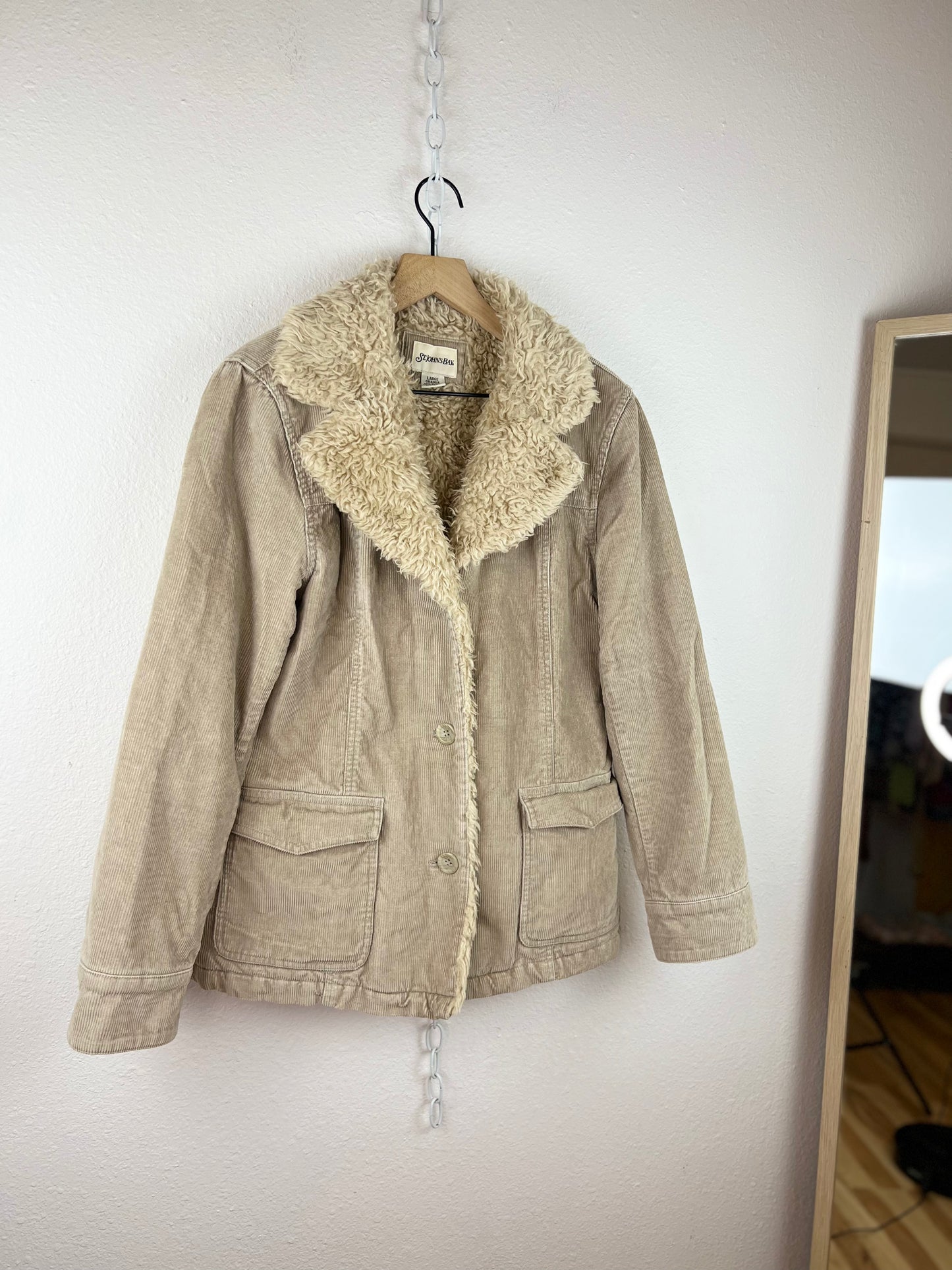 FAUX FUR CORDUROY JACKET