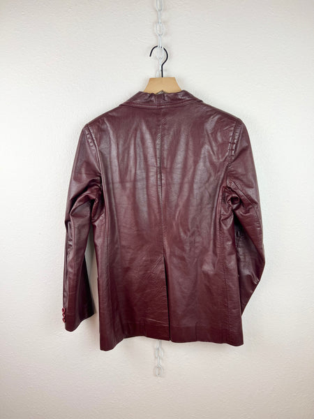DEEP RED LEATHER JACKET