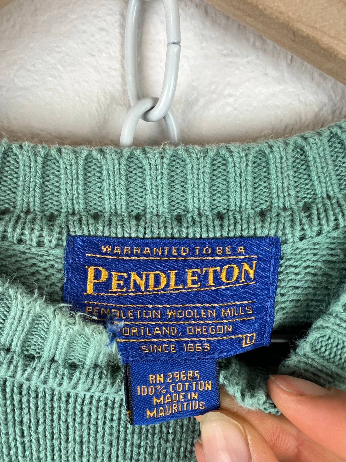 PENDLETON TEAL SWEATER