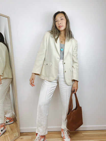 CREAM WOOL BLAZER