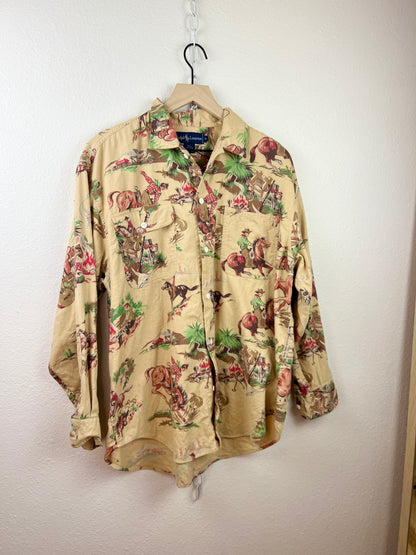 RALPH LAUREN COWBOY BUTTON UP