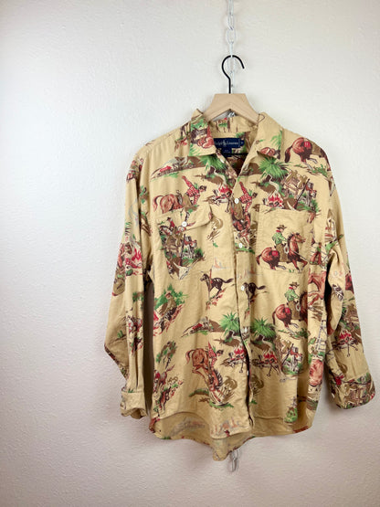 RALPH LAUREN COWBOY BUTTON UP