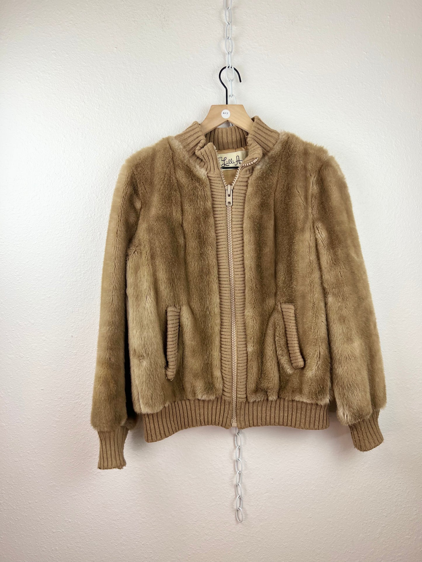 VINTAGE ZIP FUR COAT
