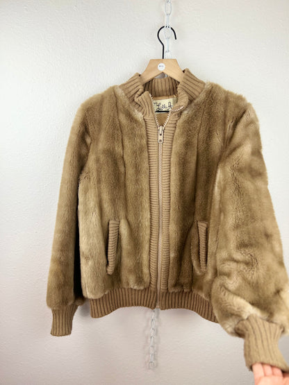 VINTAGE ZIP FUR COAT