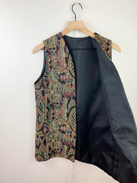 INTRICATE COLORFUL OPEN VEST
