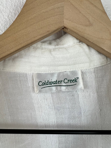 COLDWATER CREEK WHITE BUTTON UP