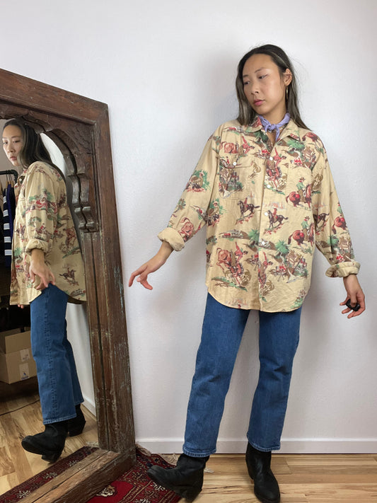 RALPH LAUREN COWBOY BUTTON UP