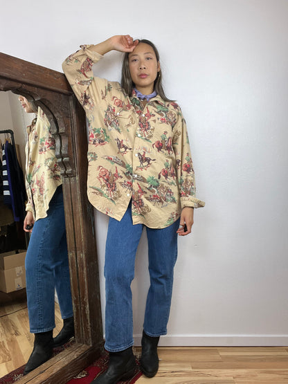 RALPH LAUREN COWBOY BUTTON UP
