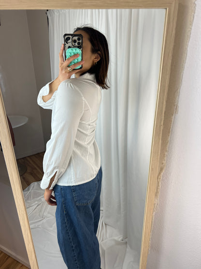WHITE BUTTON DOWN BLOUSE