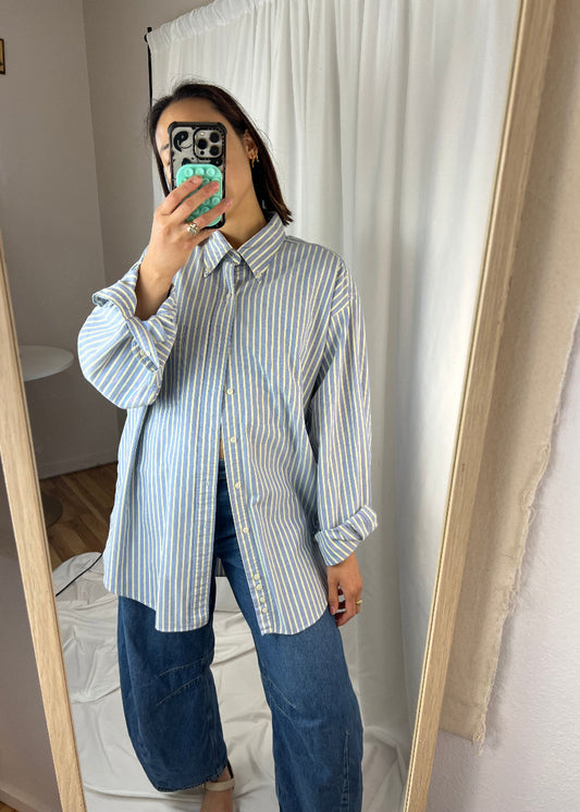 STRIPED BUTTON DOWN TOP