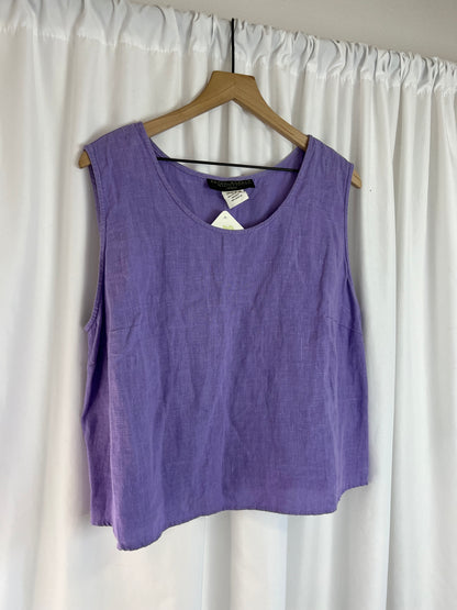 LAVENDER LINEN TOP