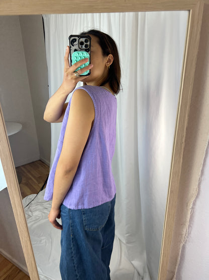 LAVENDER LINEN TOP