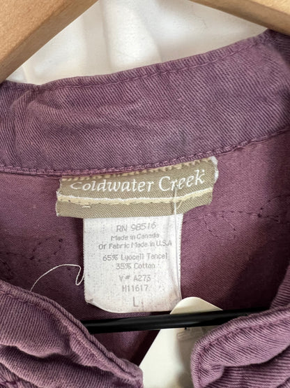 PURPLE LEAF EMBROIDERED VEST