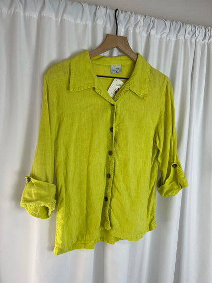 LINEN BUTTON DOWN TOP