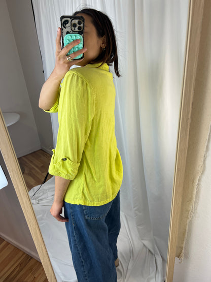 LINEN BUTTON DOWN TOP