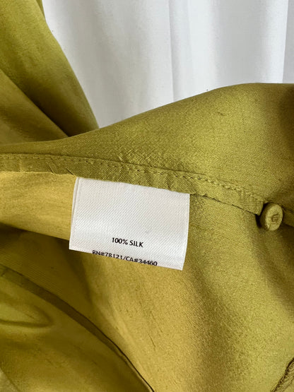 EILEEN FISHER CHARTREUSE SILK TOP