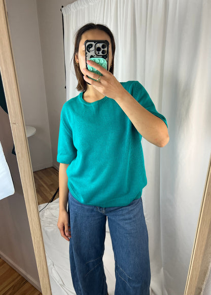 TURQUOISE SWEATER TOP