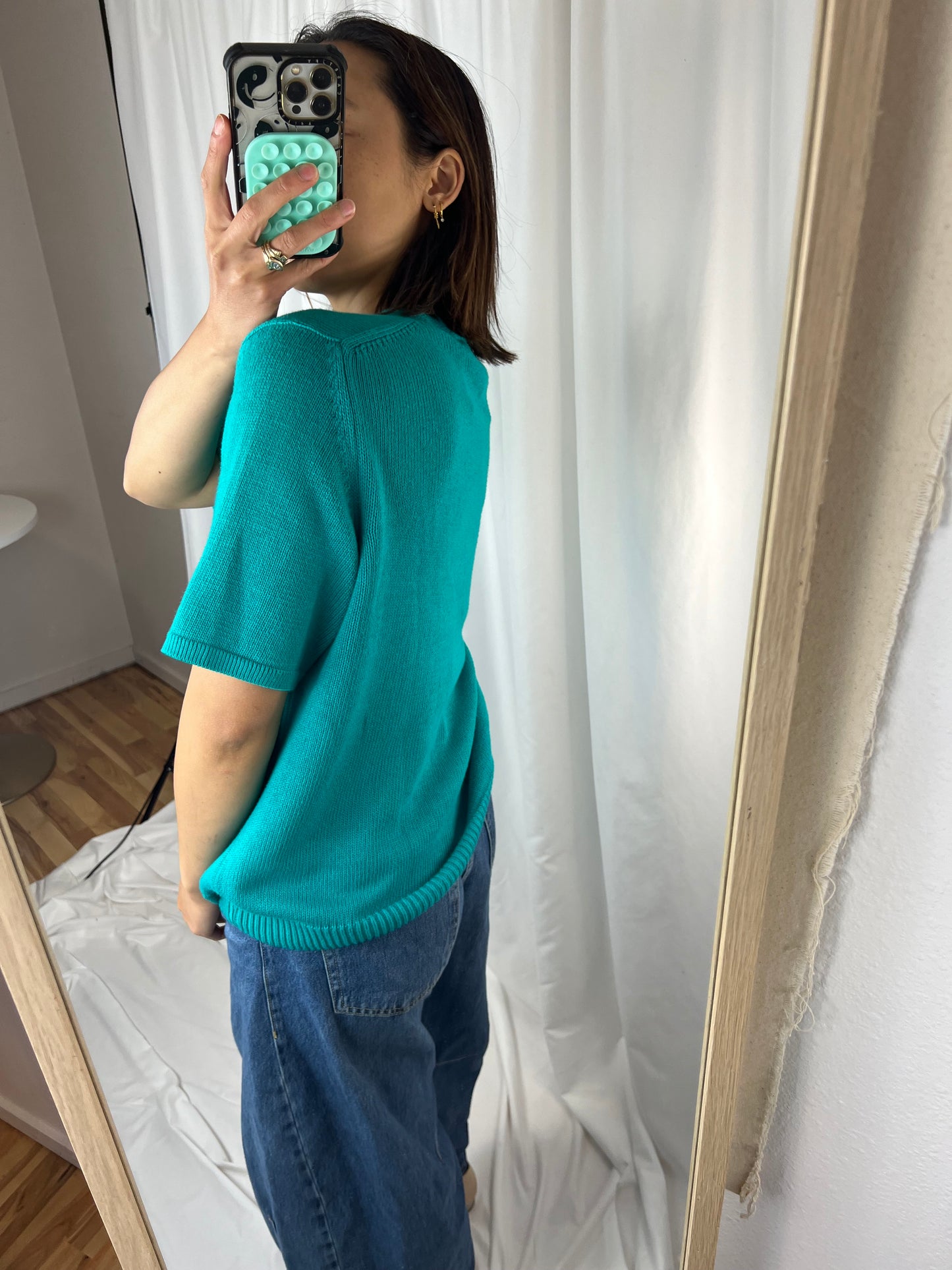 TURQUOISE SWEATER TOP
