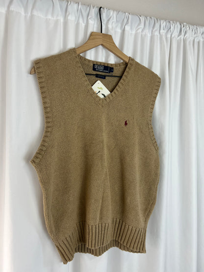 RALPH LAUREN TAN SWEATER VEST