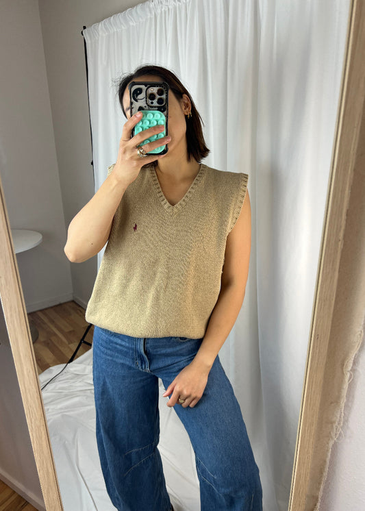 RALPH LAUREN TAN SWEATER VEST