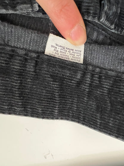 BLACK CORDUROY SKIRT | WAIST 25"