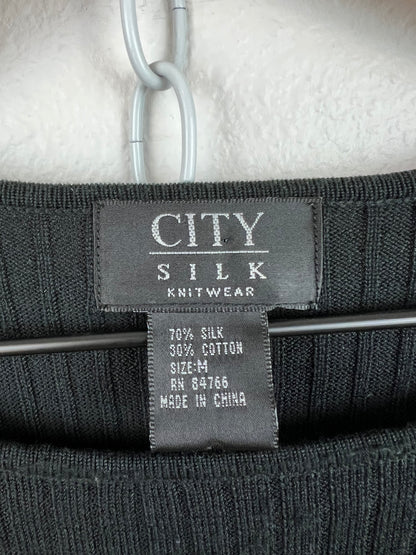 VNTG RIBBED SQUARE NECK TEE