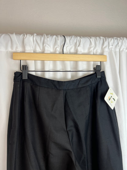 BLACK SILK TROUSERS | WAIST 26"