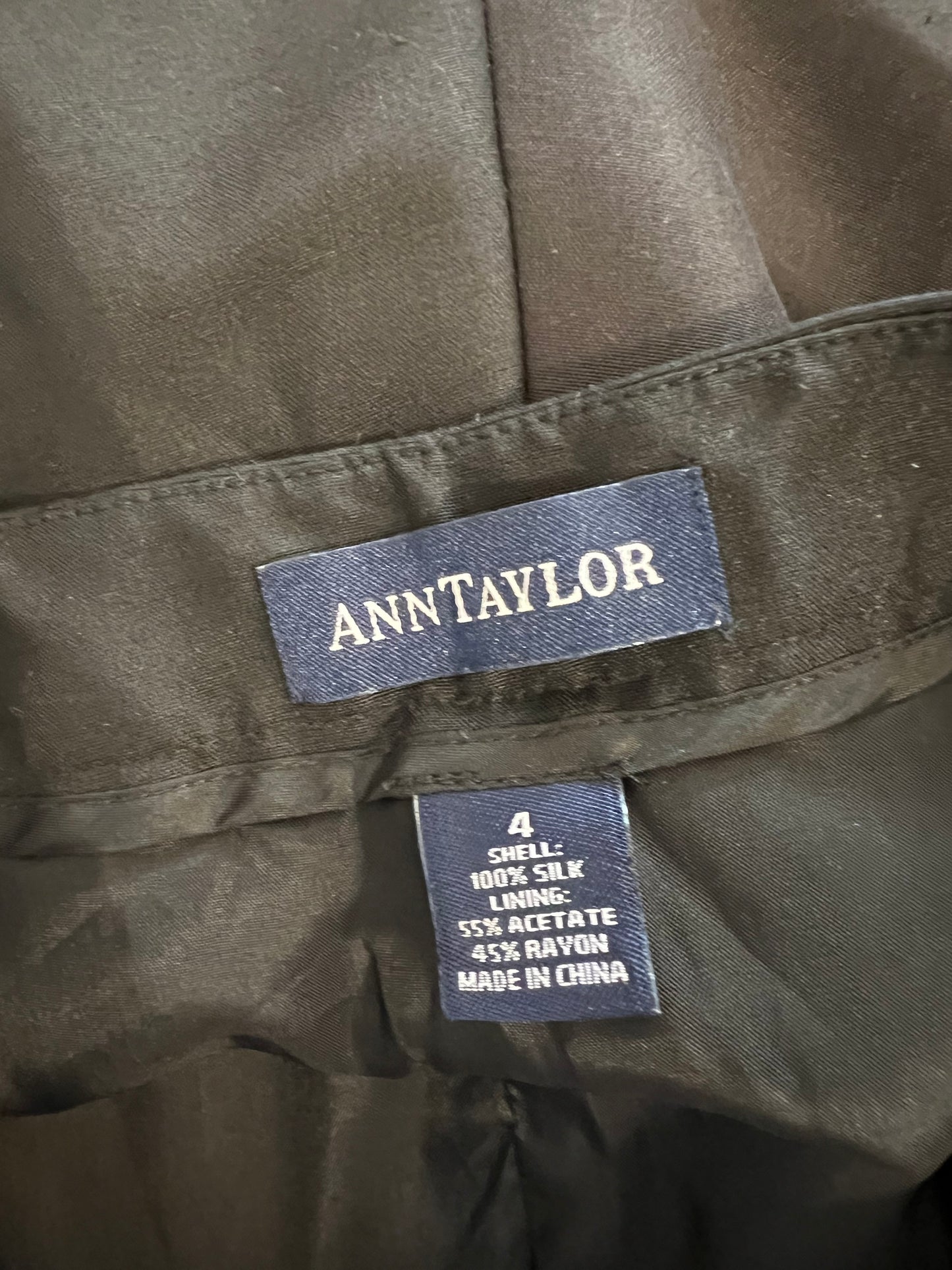 BLACK SILK TROUSERS | WAIST 26"
