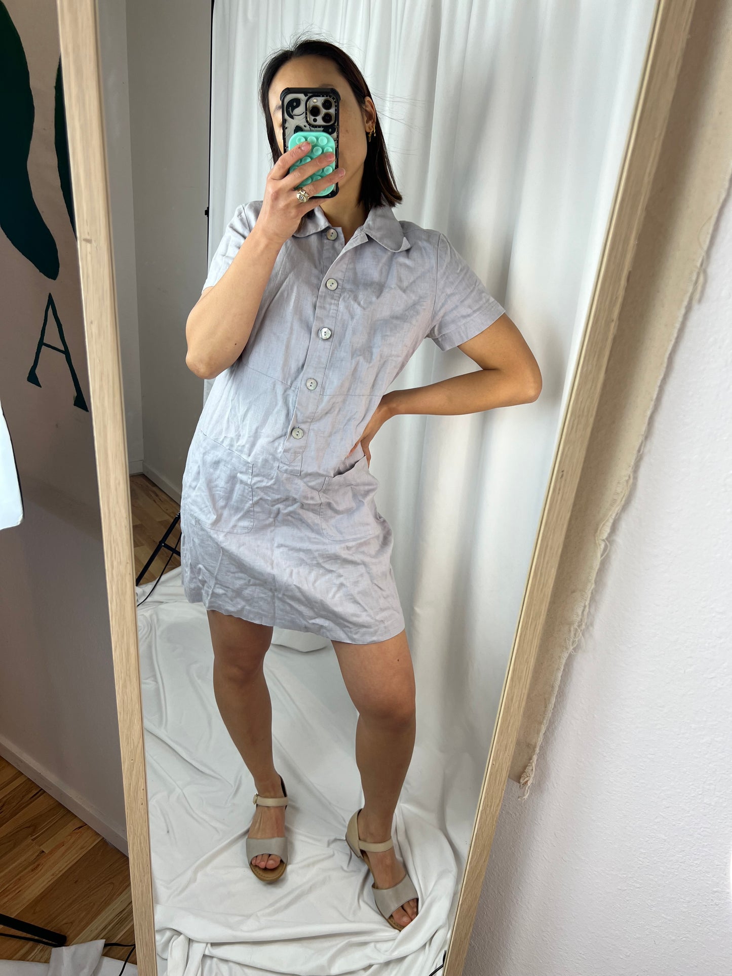 LILAC LINEN DRESS