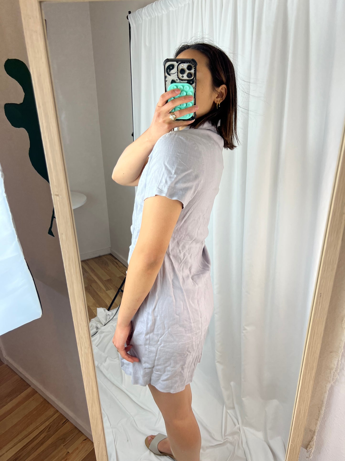 LILAC LINEN DRESS