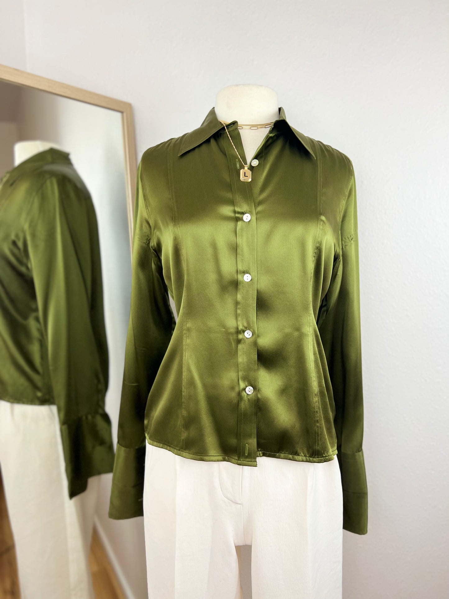 VNTG SATIN SILK BLOUSE