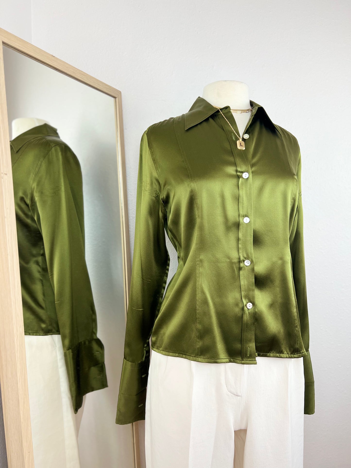 VNTG SATIN SILK BLOUSE