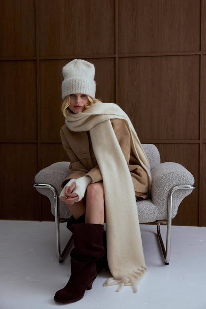 SCARF- PEBBLE BEIGE