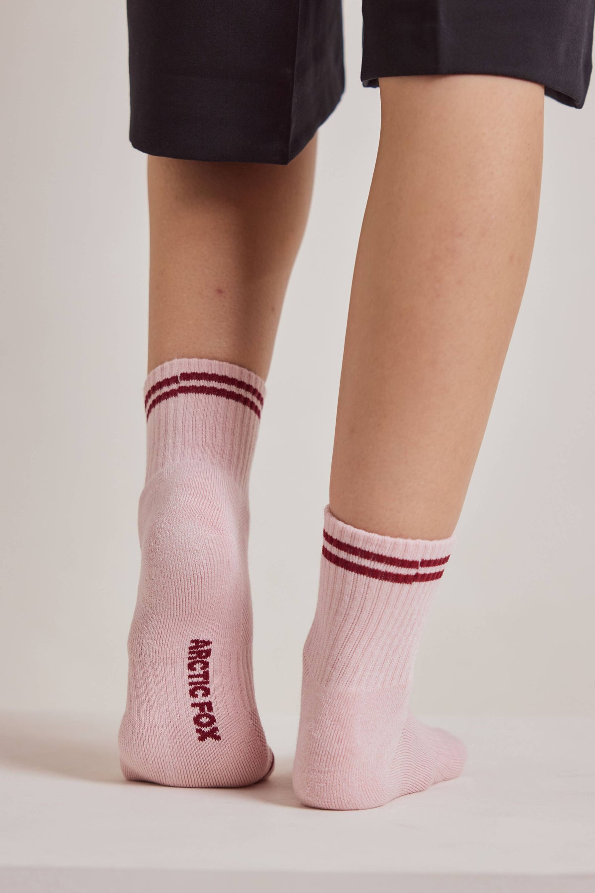 STRIPED SOCK- PINK FROST