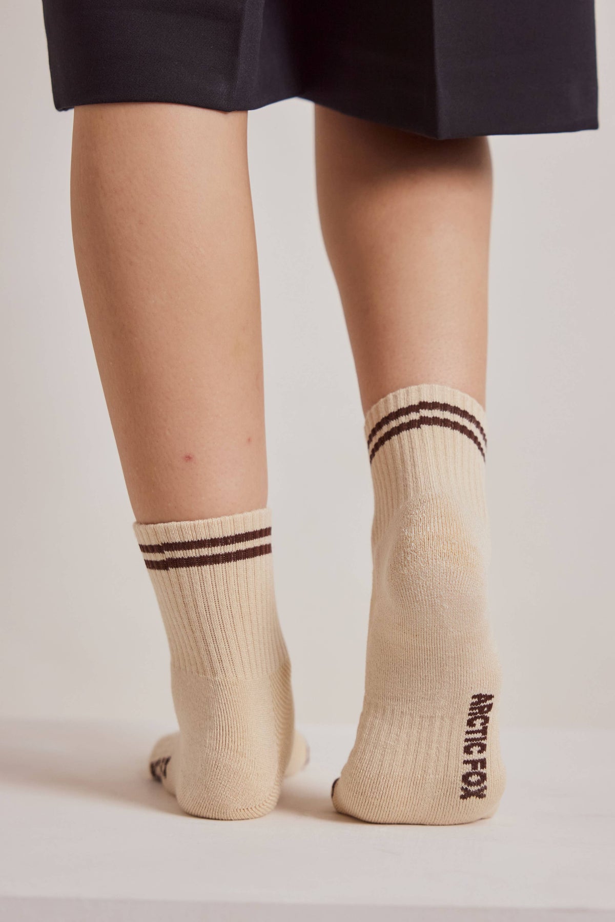 STRIPED SOCK- CHALK