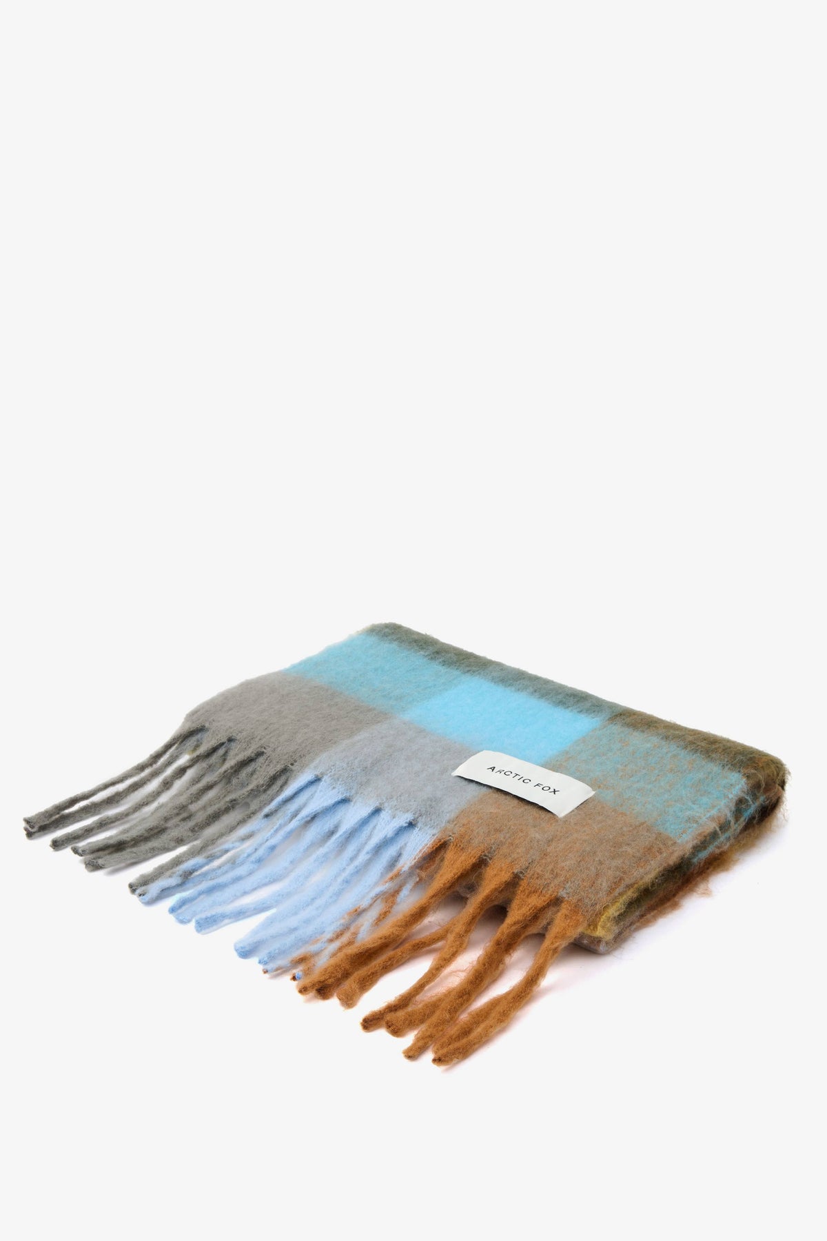 SCARF- BLUE/ORANGE CHECK