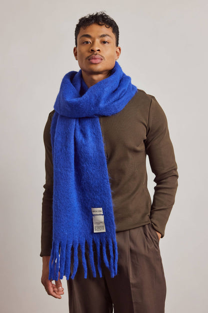 SCARF- ELECTRIC BLUE WOOL