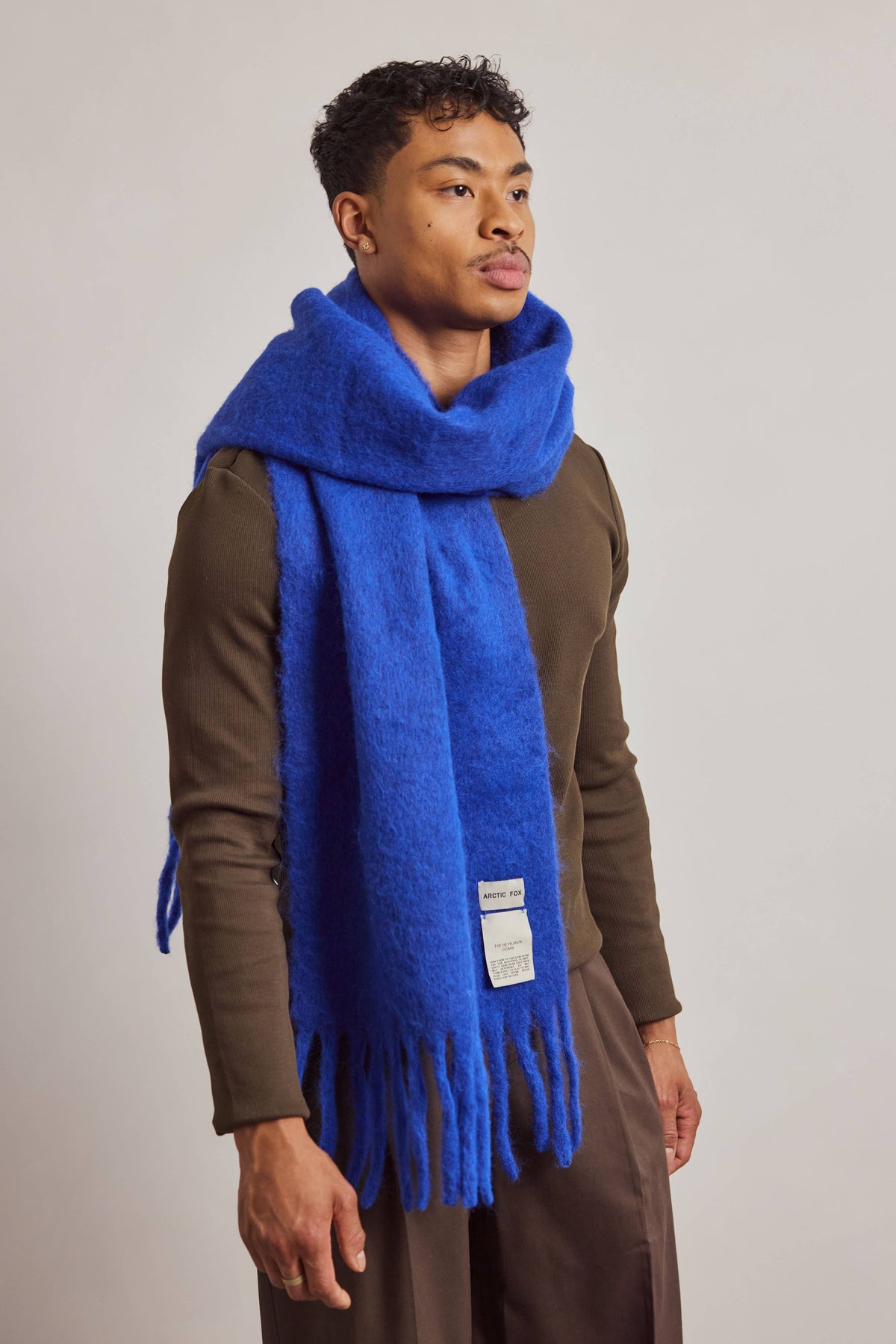 SCARF- ELECTRIC BLUE WOOL