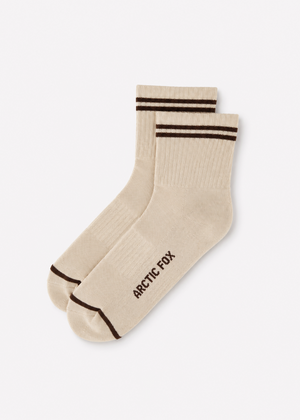 STRIPED SOCK- CHALK