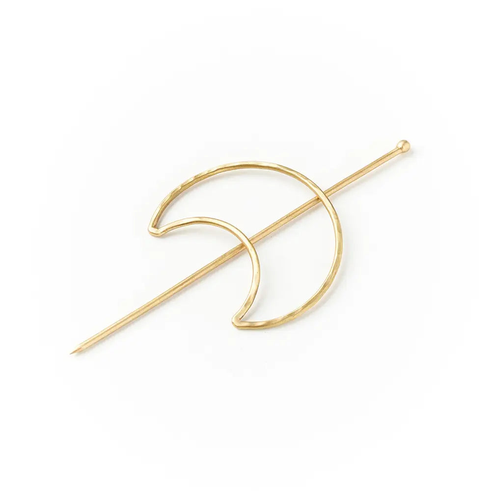 CRESCENT MOON HAIR SLIDE WITH STICK