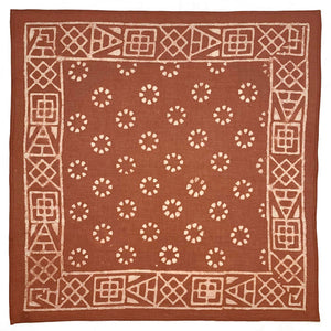 BLOCK PRINT BANDANA- BROWN