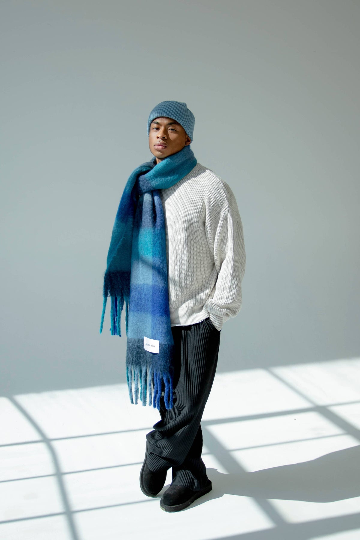 SCARF- BLUE CHECK