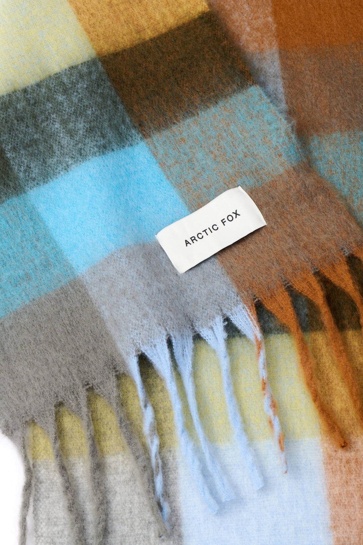 SCARF- BLUE/ORANGE CHECK