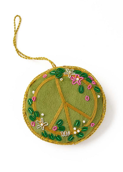 BEADED PEACE ORNAMENT
