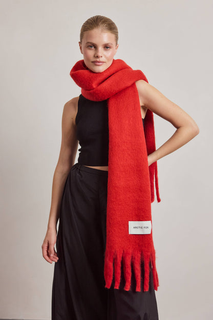 SCARF- CRIMSON RED