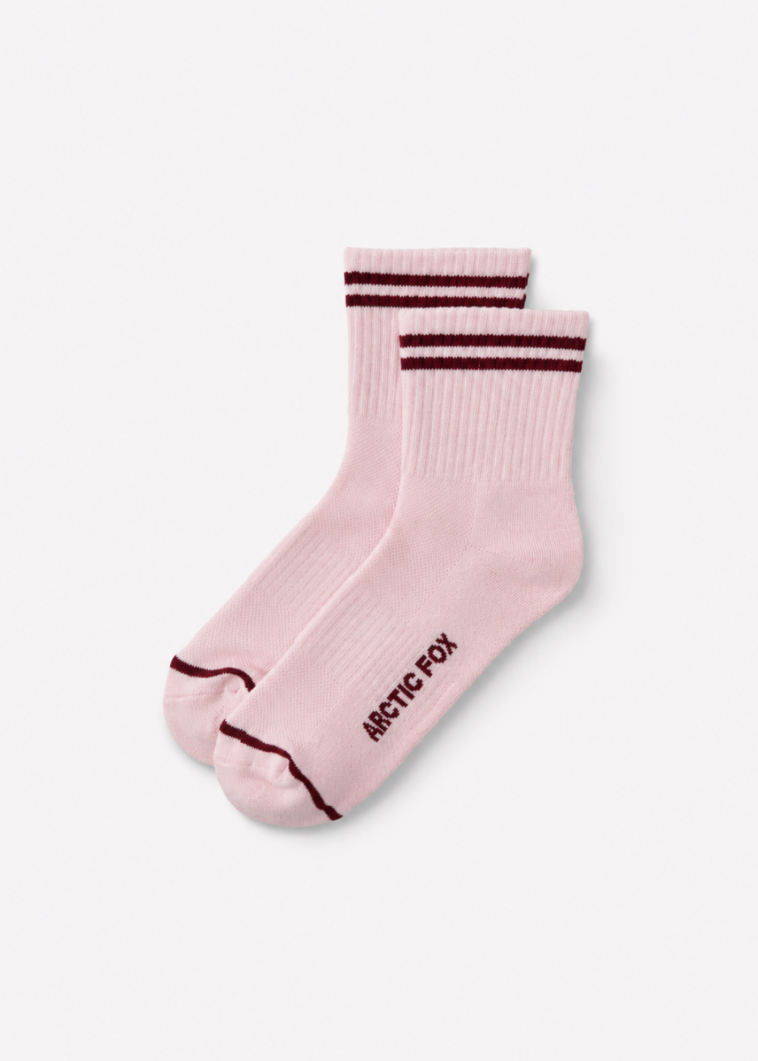 STRIPED SOCK- PINK FROST