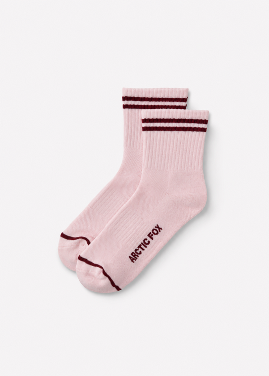 STRIPED SOCK- PINK FROST